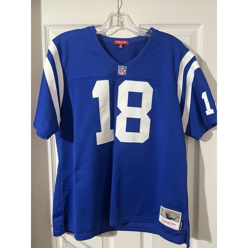 Mitchell & Ness Peyton Manning Jersey Sz L Indianapolis Colts Womens Throwback